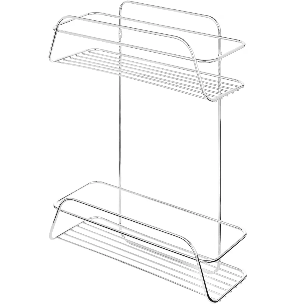 Полка двухъярусная прямая 28х12х38 см цвет хром Santreyd Модулус STLM-2143557