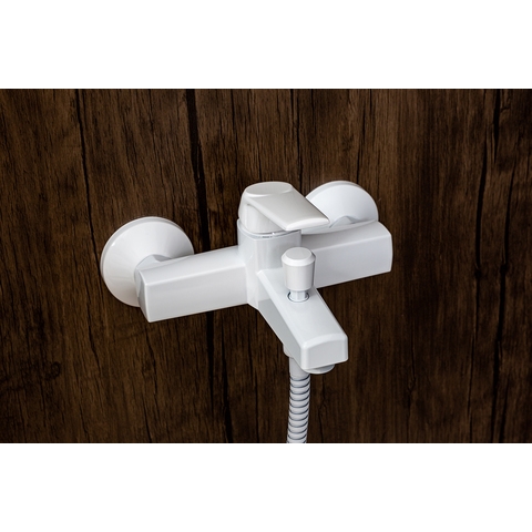 OneLife by Orange P02-100w однозахватный полимерный смеситель для ванны/душа Белый sun-id-1517315 - Вид №3