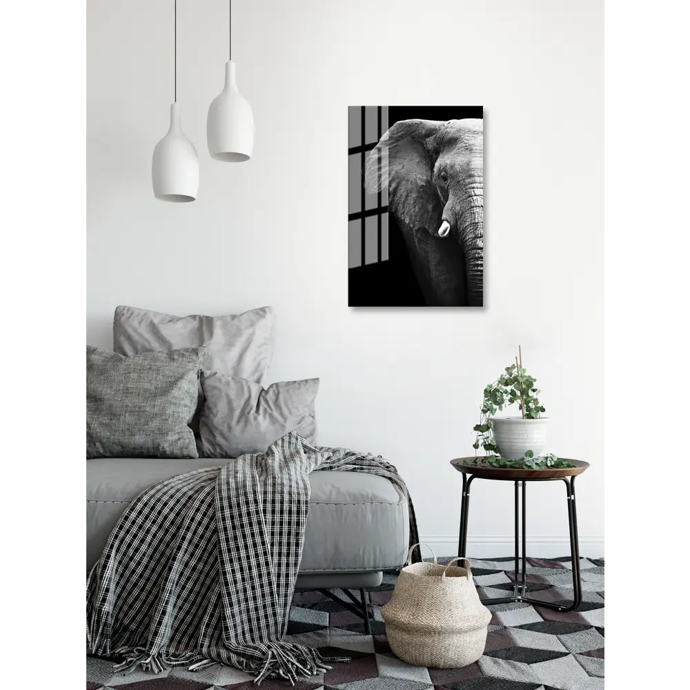 Картина на стекле «Слон» 40x60 см 82977339 STLM-2212156 ARTABOSKO  - Вид №4
