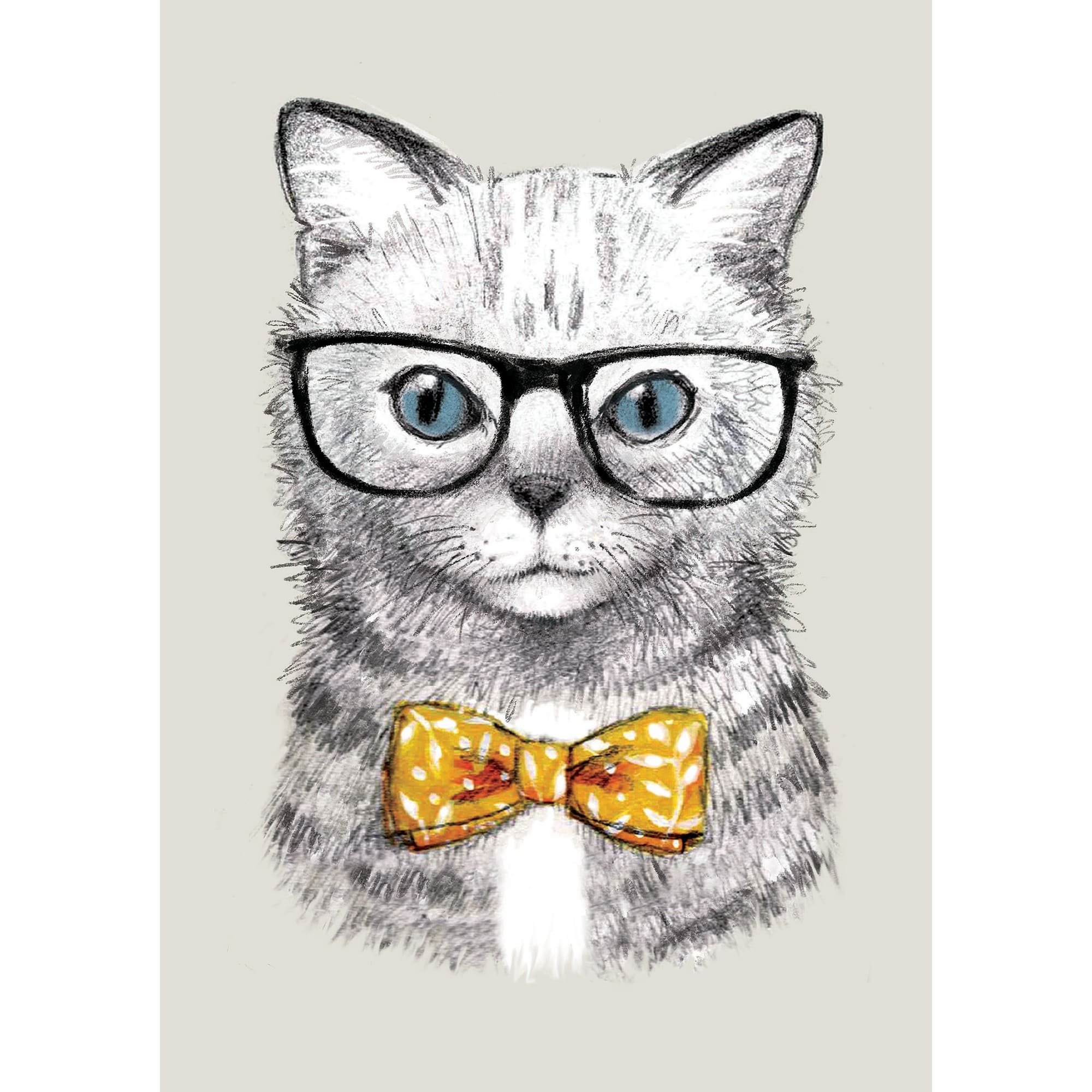 82481371 Постер «Кот в очках», 21х29.7 см Santreyd 