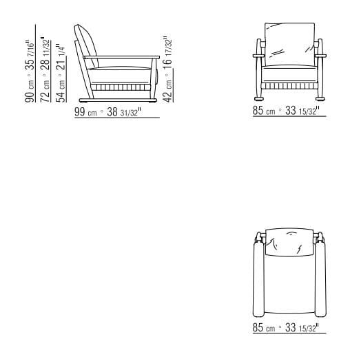 Садовое кресло iroko с подлокотниками Flexform Meriggio ARCH-00085597 - Вид №7