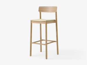 Твердый деревянный барный стул с мягким сиденьем