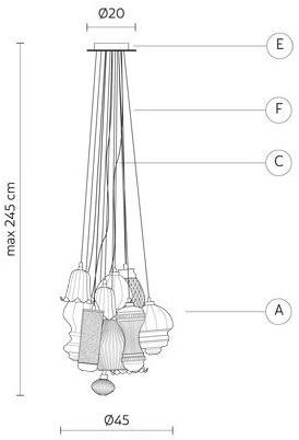 Karman Подвесной светильник с прямым светом в стекле Ceraunavolta sun-id-1365210 - Вид №11