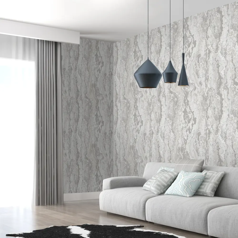 Обои флизелиновые Ateliero Vulcano белые 1.06 м At38381-13 STLM-2015745 - Вид №4