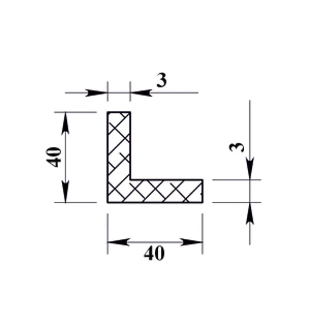Профиль алюминиевый угловой 40х40х3x2000 мм Santreyd STLM-2207795 - Вид №3