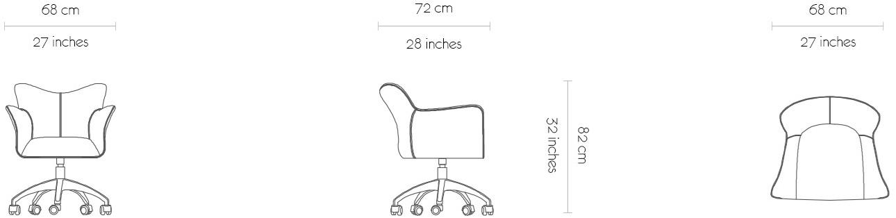MORADA Вращающееся кресло с кожаной обивкой и подлокотниками Jenn Jenn dskc - Вид №5