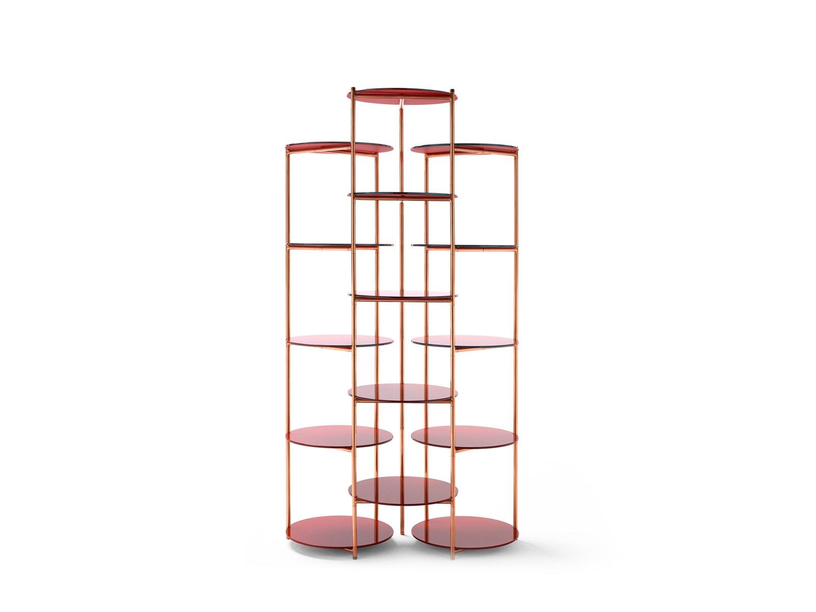 Книжный шкаф из меди с хрустальными столешницами EPÒNIMO Long Playing ARCH-00063939 - Вид №7