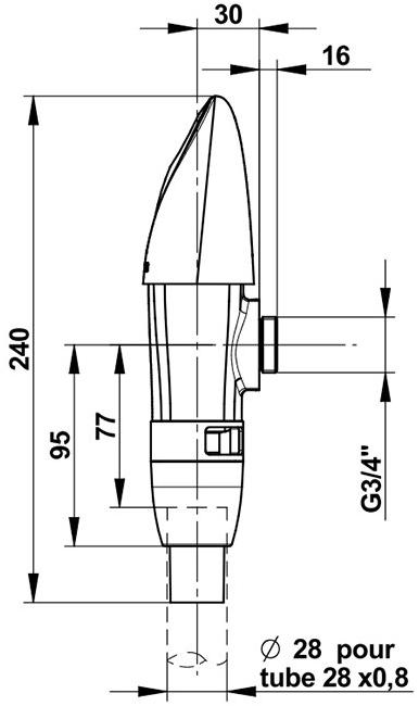 Настенный порционный Presto 1000 M 14200 смывной кран 14200.0 - Вид №1