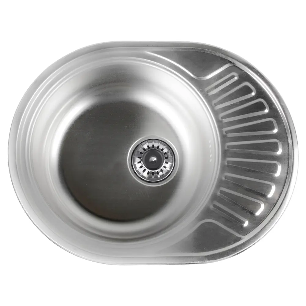 KROMRUS Кухонная мойка с крылом для сушки из нержавеющей стали 17162305 Мойка врезная STLM-0007601 - Вид №1
