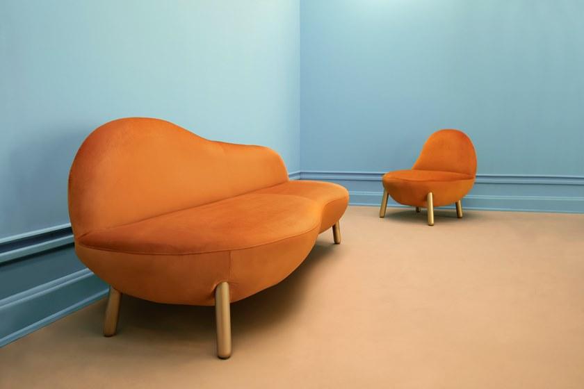 Scarlet Splendour Кресло обитое бархатом Cirrus sun-id-1448363 - Вид №5