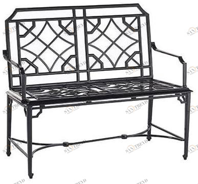 Oxley's Furniture Алюминиевая скамейка с подлокотниками Rissington Ridb