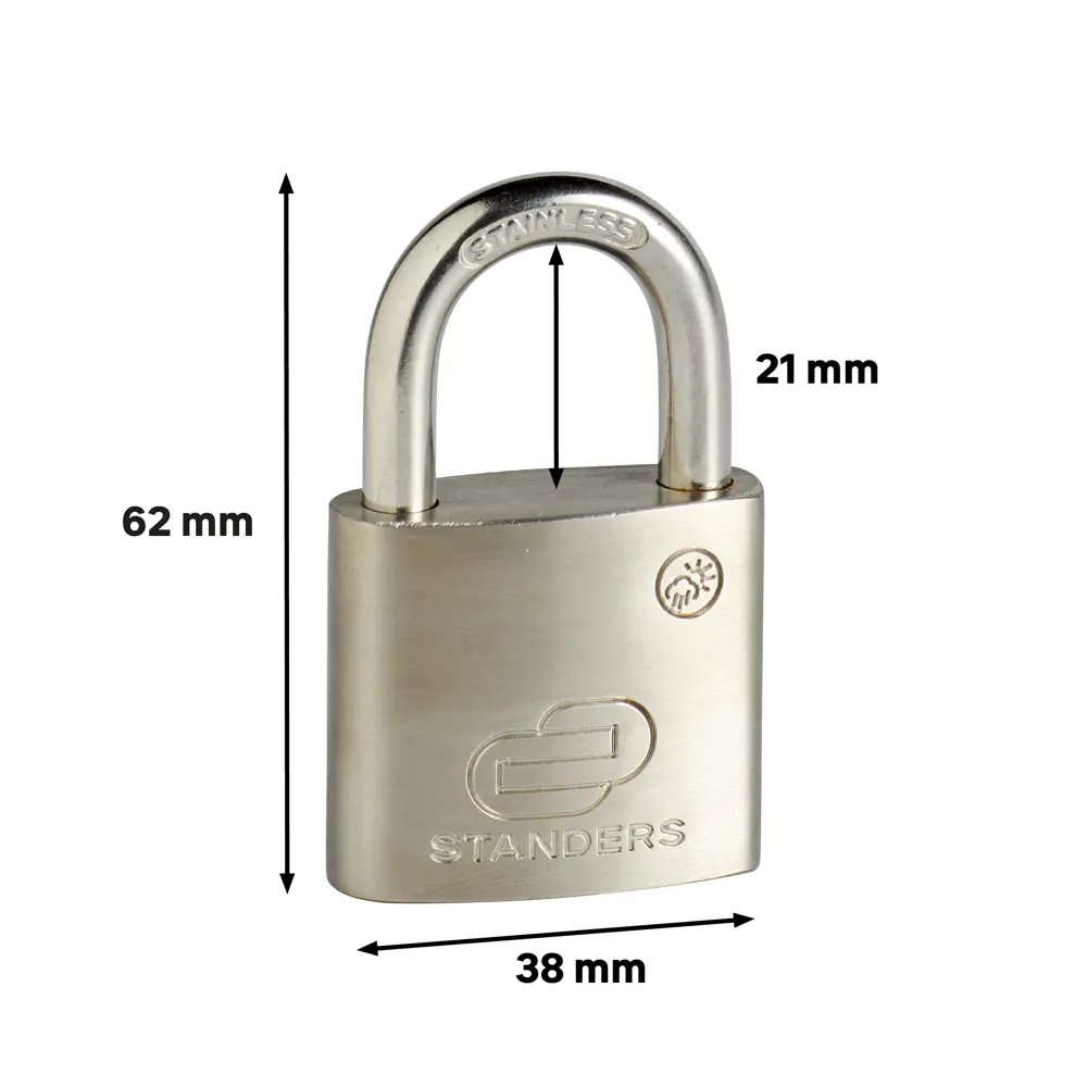 Замок навесной Standers 38x34 мм, нержавеющая сталь STLM-2082326 - Вид №4