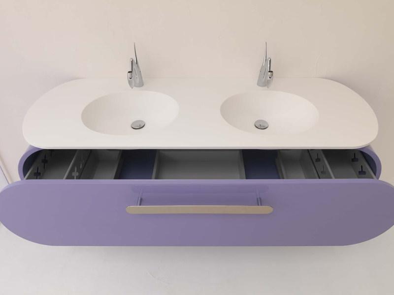 LASA IDEA Тумба под умывальник подвесная двойная Flux_us sun-id-1355302 - Вид №3
