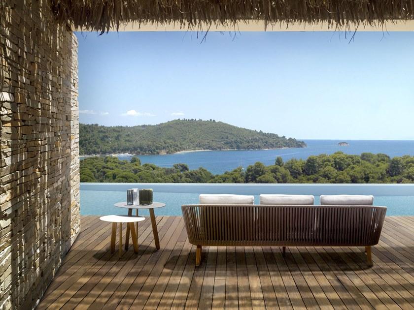 TRIBÙ 3-х местный садовый диван с тканевой обивкой Mood 06209 - Вид №4