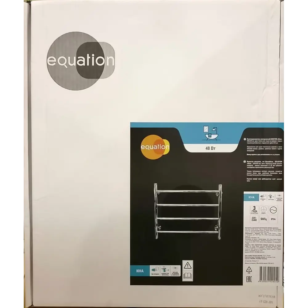 Полотенцесушитель электрический Equation Юна 450x500 мм 55 Вт лесенка цвет хром STLM-2159215 - Вид №4