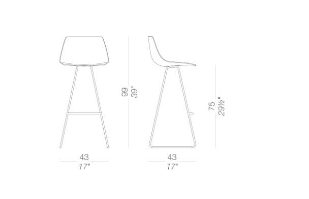 Высокий табурет со спинкой Lapalma MIUNN ARCH-00059030 - Вид №6