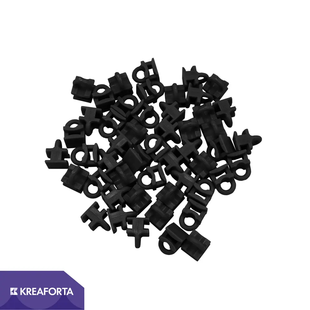 Бегунок для карниза KREAFORTA Pro 1 см цвет черный 50 шт STLM-2210552 - Вид №1