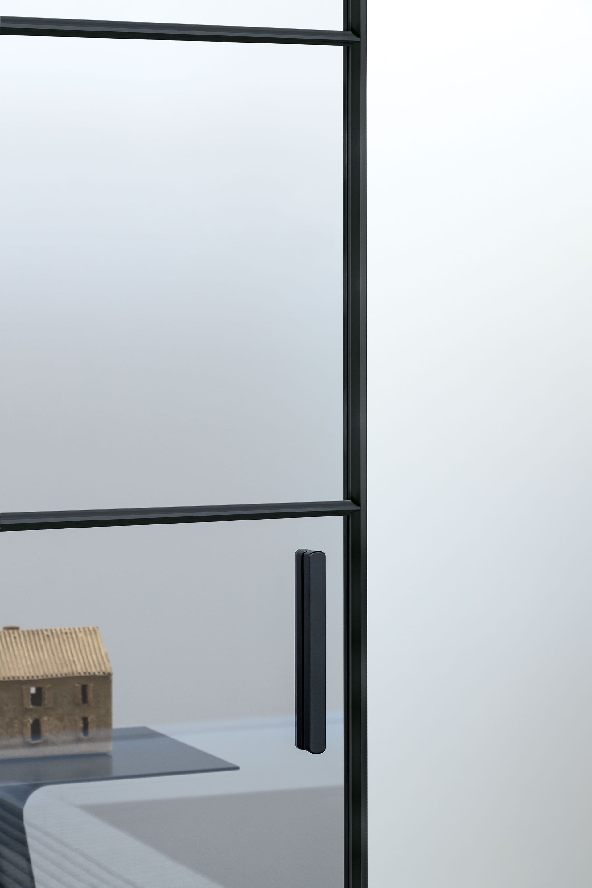 Алюминиевая и стеклянная дверь Lualdi раздвижные и поворотные системы из стекла ARCH-00048158 - Вид №1