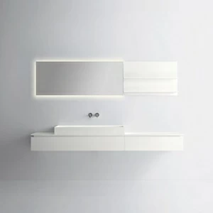 Комбинация ванной комнаты S106 в отделке WHOLE 108 Milltek/Bianco MILLDUE SINTESI