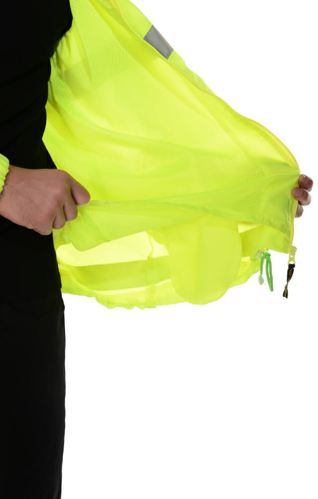 69853 Куртка-ветровка "Блик" лимонная с СВП  Сигнальная одежда  размер 48-50/182-188 Спецодежда  - Вид №7