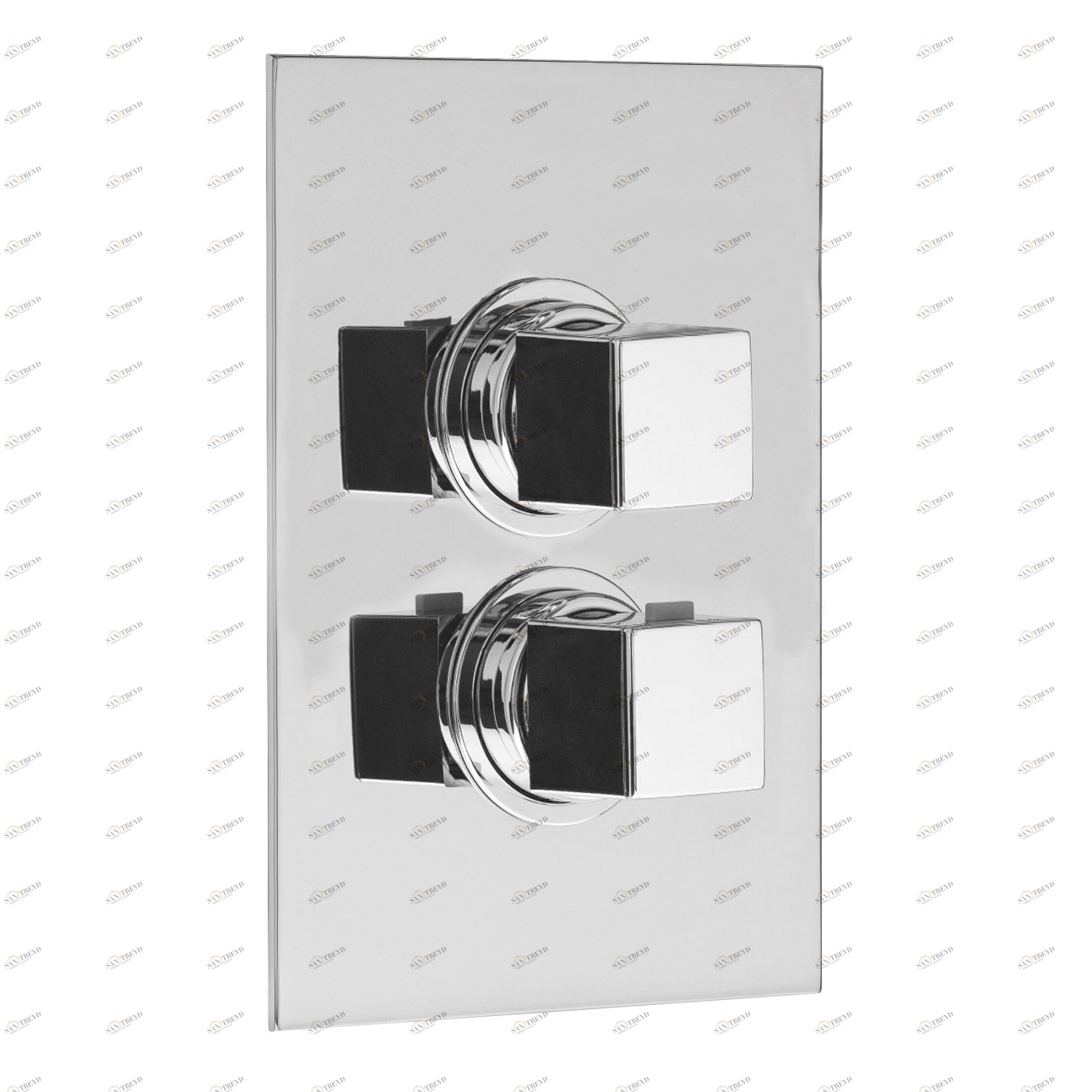 Graffio Термостат для душа скрытого монтажа, квадратная, прямоугольная, на 2 розетки. TEQ001 