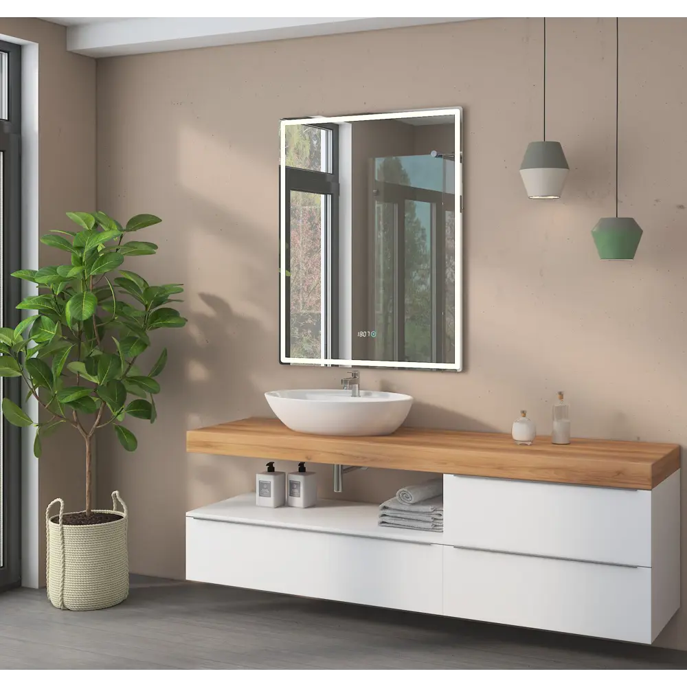 Зеркало для ванной Vigo Mirti Comfort с подсветкой 80x100 см STLM-2179305