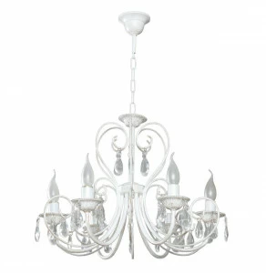 Люстра дизайнерская Daring белая 10055-6L SUPERNW СВЕЧИ 056823 Белый