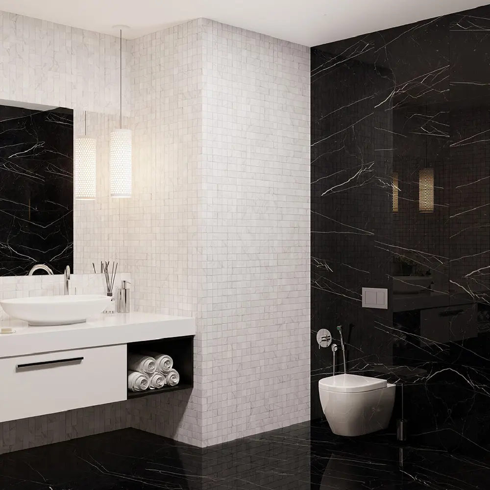 INCOLOR Madison - Полированный керамогранит 60×60 см в глубоком черном цвете 83762994 STLM-0044424