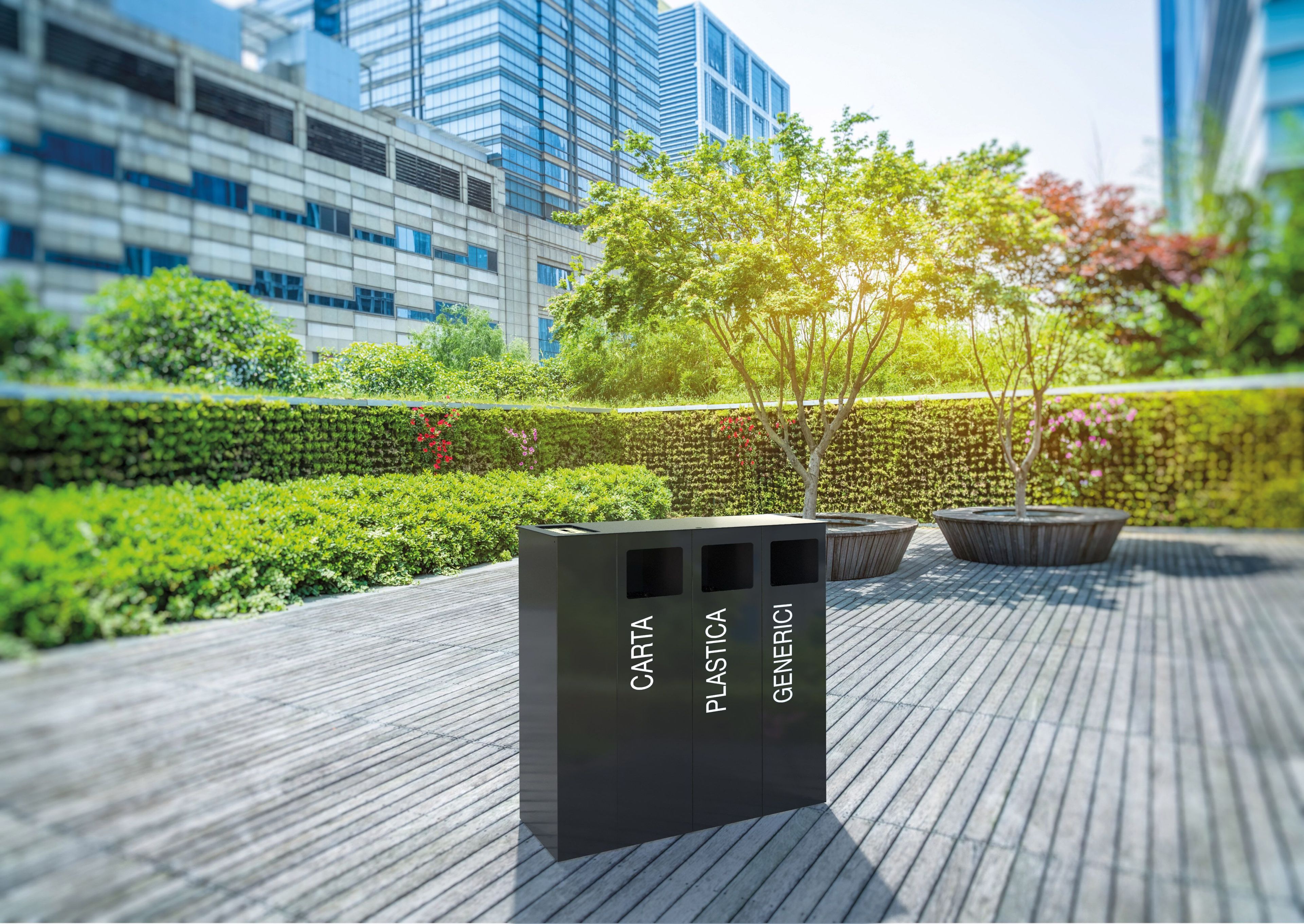 Стальная корзина для мусора для утилизации отходов Studio Città ECO BIN CITY ARCH-00042272