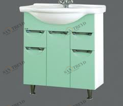 Тумба Жасмин-76 2 ящ. салатовая эмаль с раков. Дрея 75 MISTY 23125