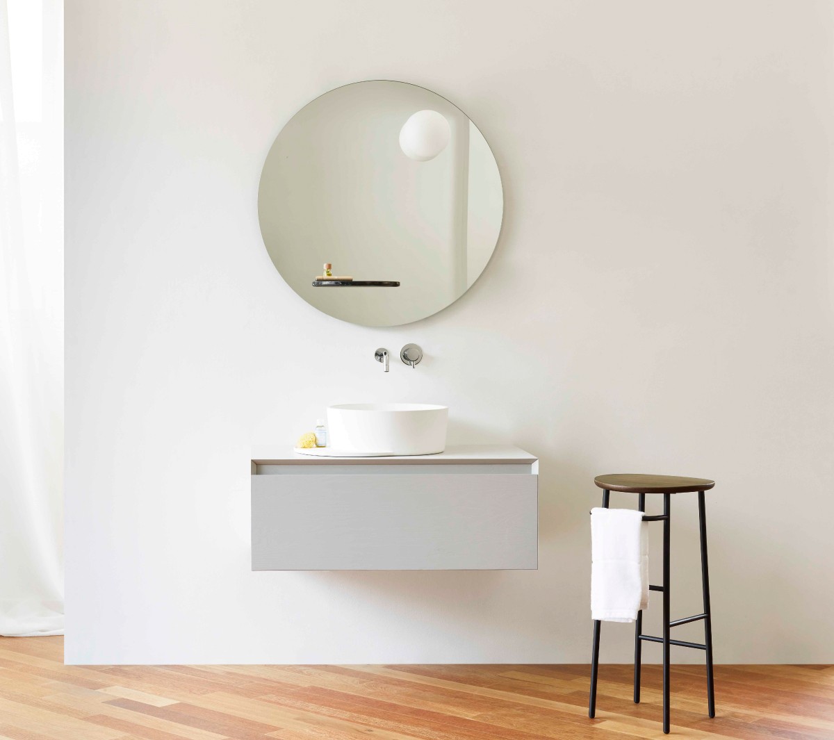 Ex.T Float Настенное зеркало с полкой и светильником EXSPFLOATNM  - Вид №6