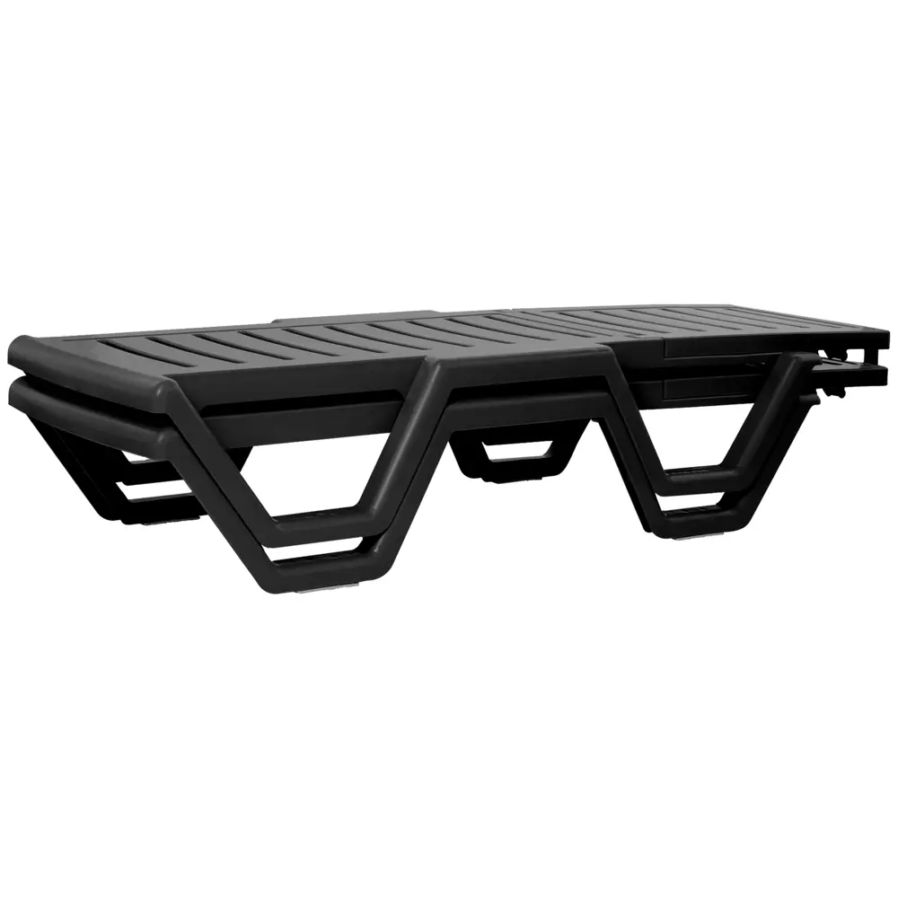 Шезлонг Атлант 184x62x33 см пластик цвет графит Santreyd STLM-2037381 - Вид №8