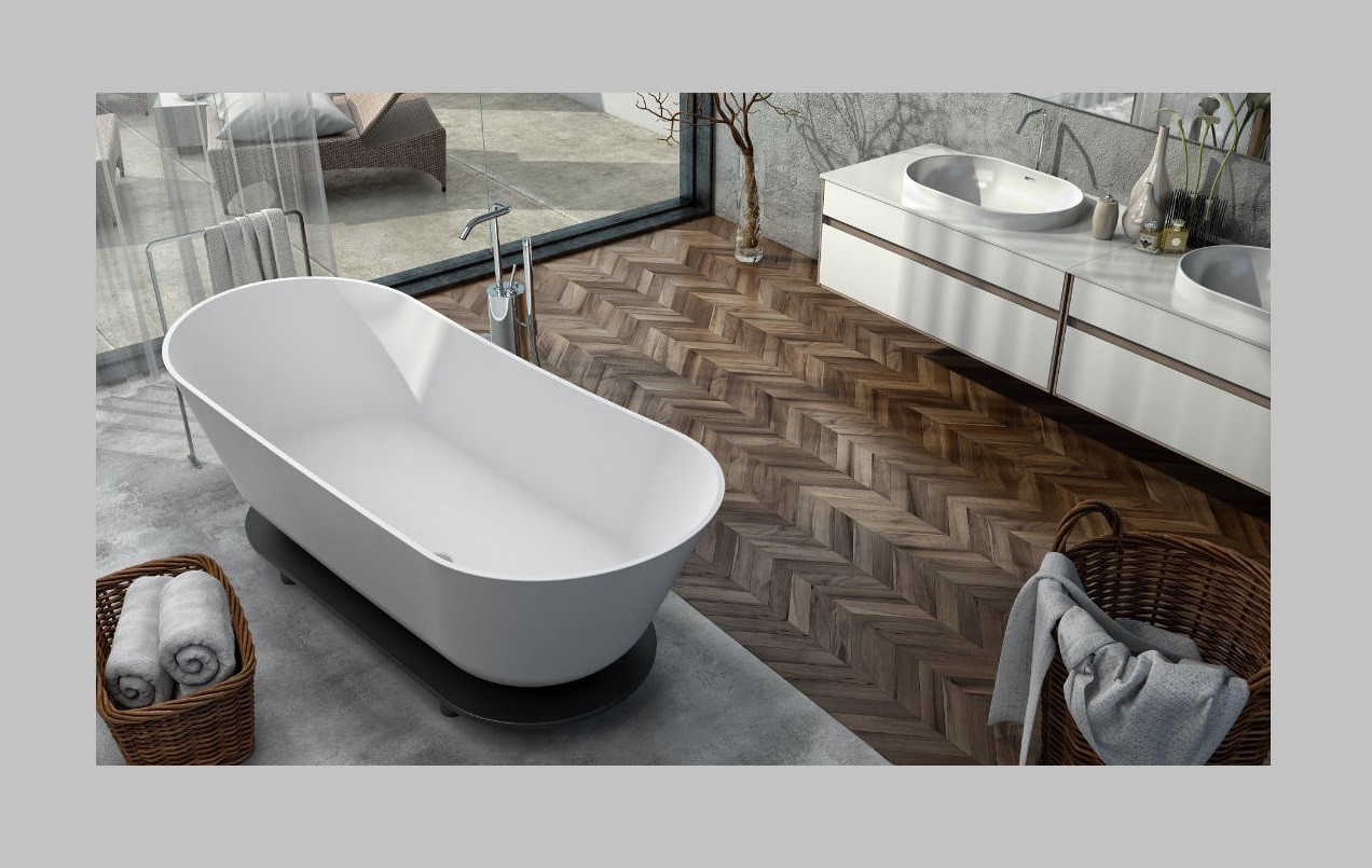 Ванна из искусственного камня Kerrock Atys 00852 хромотерапия Словения Kolpa-San  - Вид №1