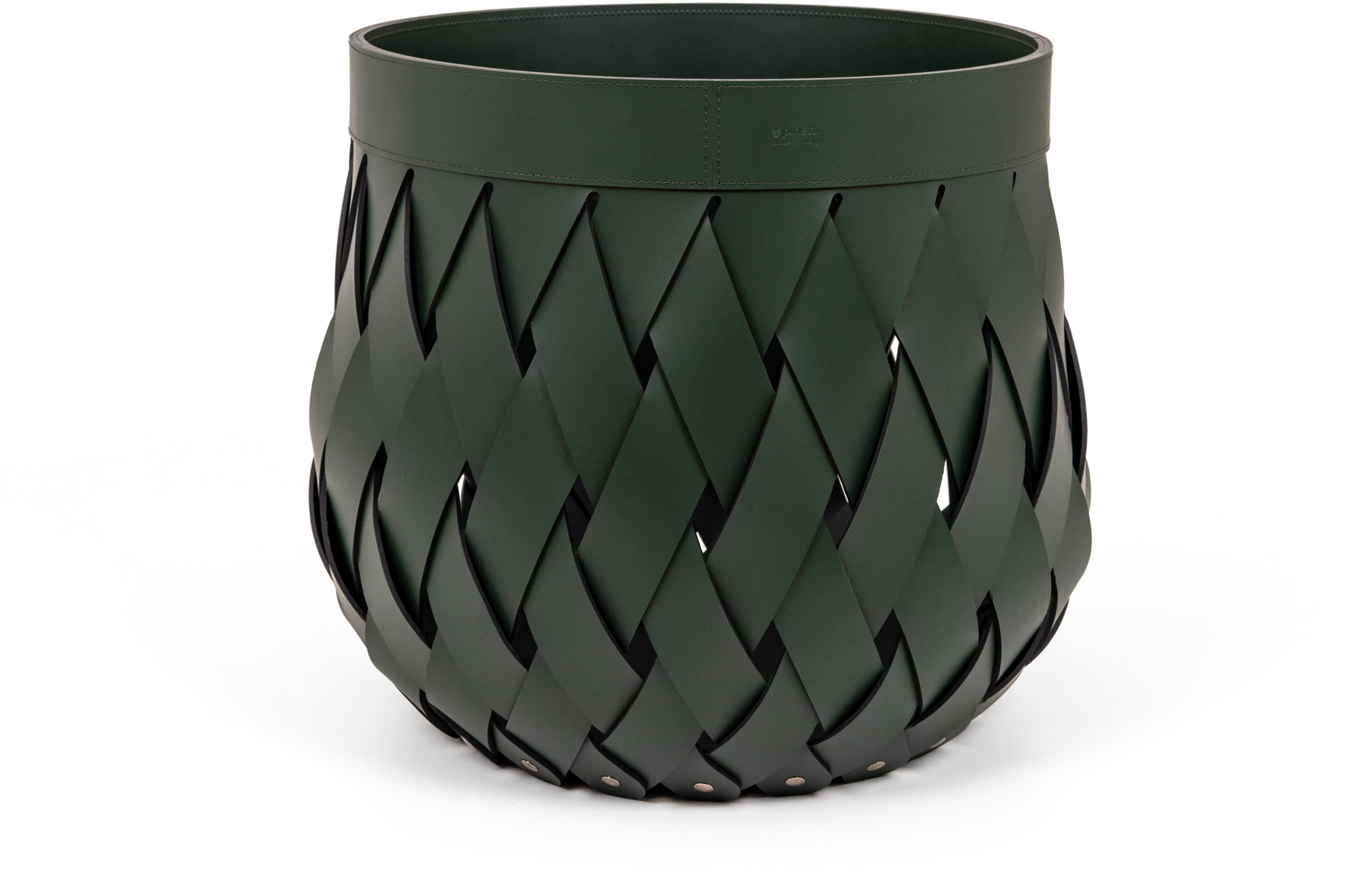 Корзина Canaria - Ø 40XH40 см / регенерированная кожа_манго