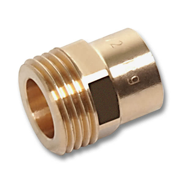 143701512 SANHA 4370 резьб.соединение ВП-НР с плоским уплотн., бронза 15x1/2 мм  - Вид №1