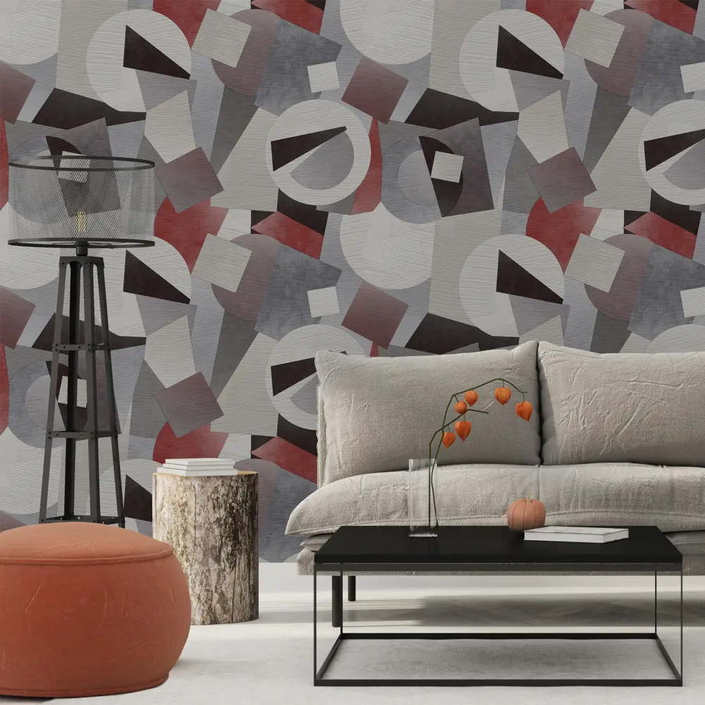 Обои флизелиновые Deco-Deco Forma красные 1.06 м DD6011-07 Santreyd STLM-2044807 - Вид №2