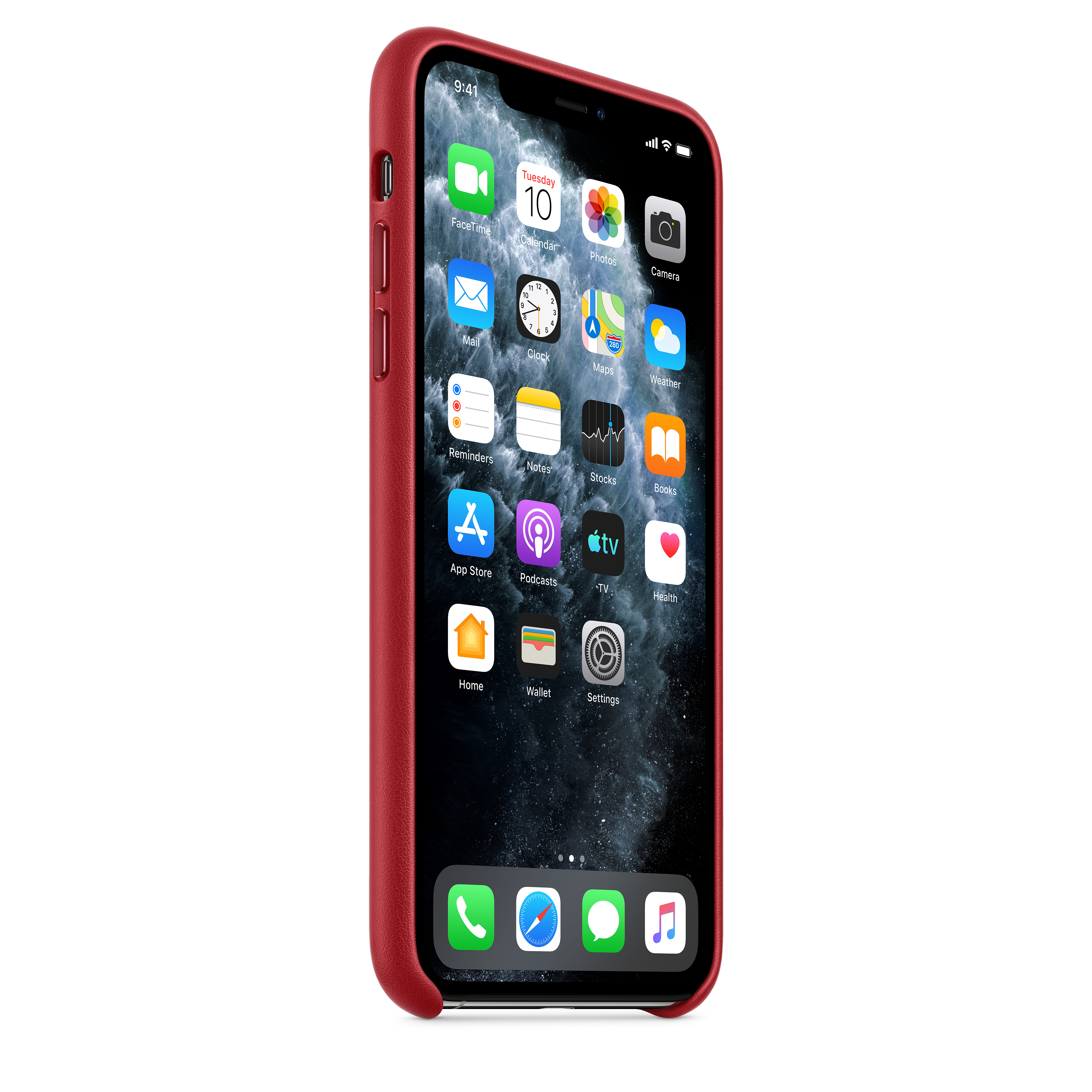 MX0F2ZM/A Iphone 11 pro max leather case - (product)red Apple Santreyd  - Вид №4