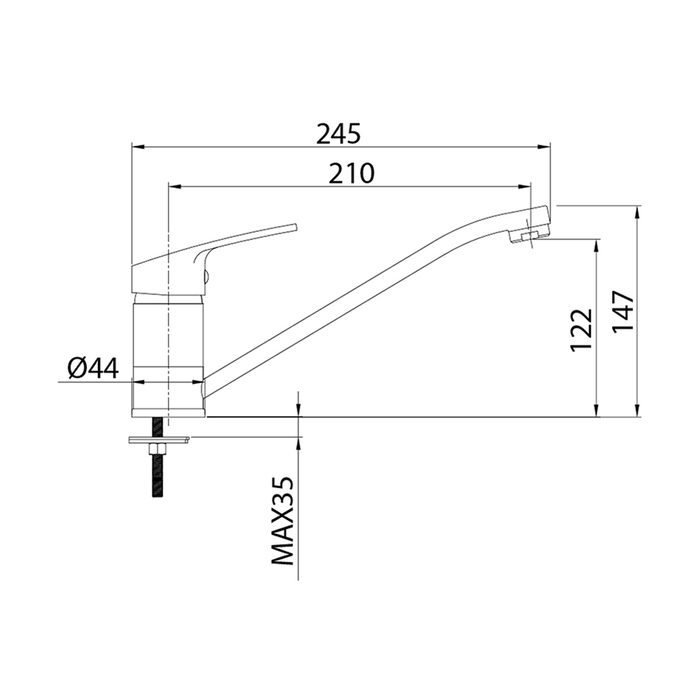 M06SB00M05 Смеситель для ку*ни Milardo Meal  - Вид №2
