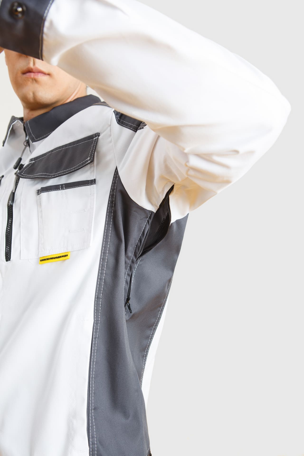 4974832 Костюм  NEW белый графит STATUS  Летняя спецодежда  размер 60-62/182-188  - Вид №11