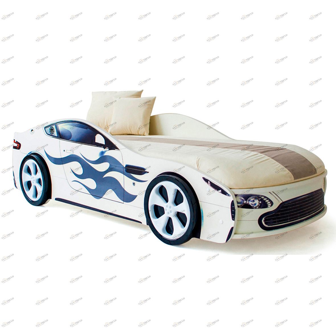 Детская кровать-машина "Бондмобиль" белая БЕЛЬМАРКО  326765 Белый Santreyd 