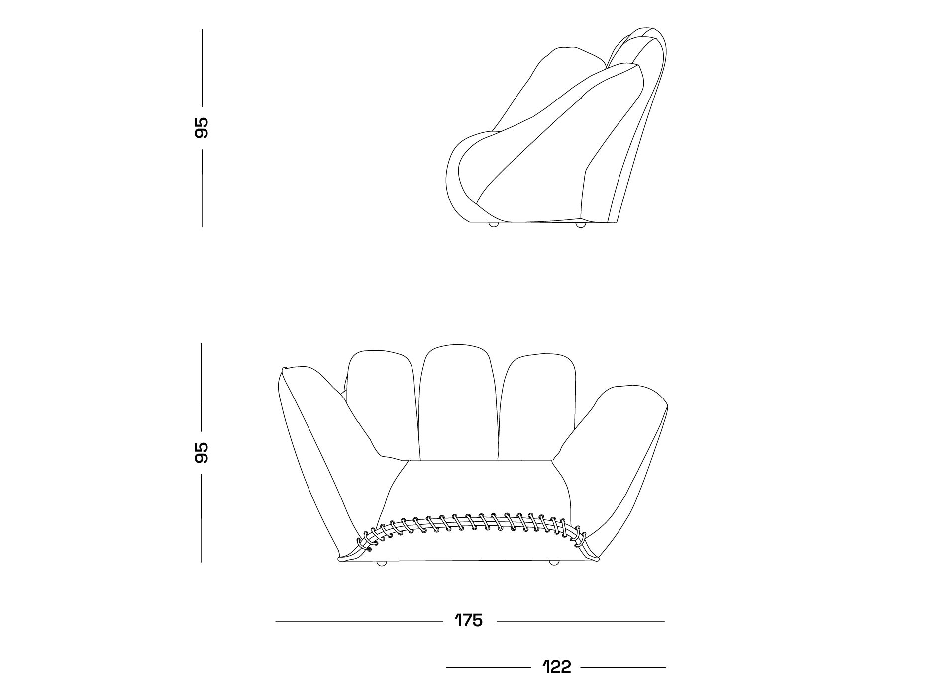 Тканевое кресло Poltronova Джо ARCH-00077119 - Вид №9