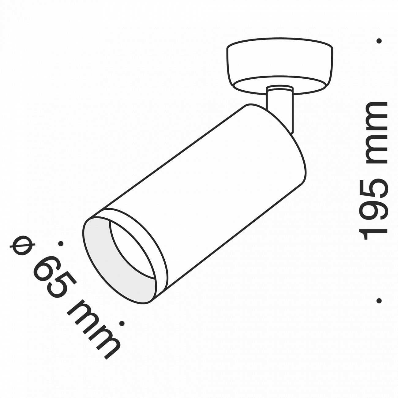 Спот потолочный галогеновый поворотный 19,5 см золотой Focus C017CW-01G TECHNICAL CEILING & WALL 00-3956975 Золото  - Вид №2