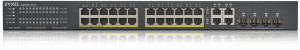 GS192024HPV2-EU0101F gs1920-24hpv2 hybrid smart switch poe+ nebula flex, 24xge poe+, 4xcombo (sfp/rj-45), budget poe 375w, standalone / cloud management ZyXEL