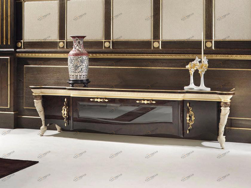 Turri Низкая лакированная тумба под телевизор из дерева Prestige sun-id-1350475