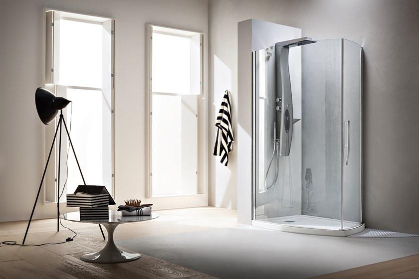 ARBLU Душевой уголок угловой с распашной дверцей Aqua sun-id-1379108 - Вид №2