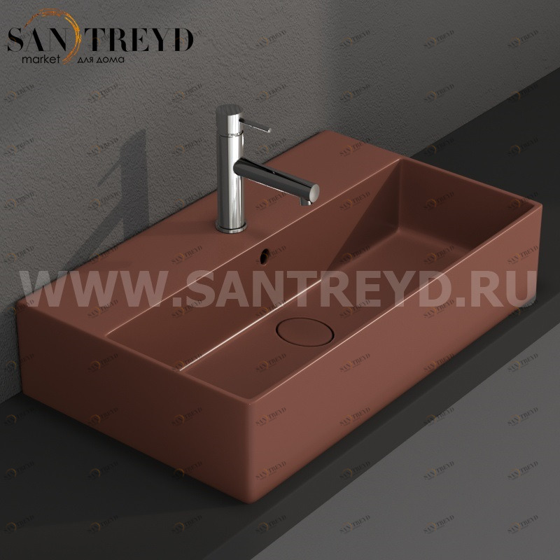 IN061MT Подвесная раковина настенная прямоугольная Ceramica Globo T-EDGE