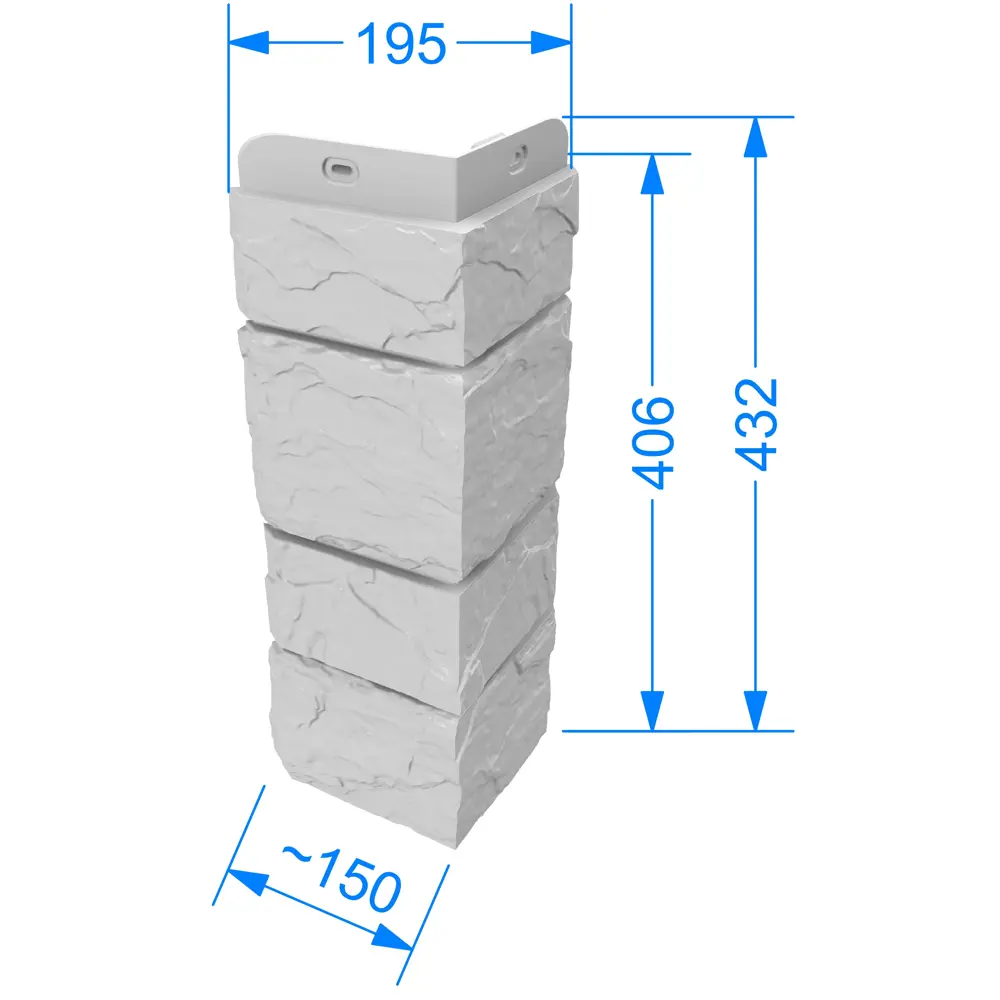 Угол Dacha слоистый камень 406x19.5 мм желтый STLM-2010215 - Вид №1