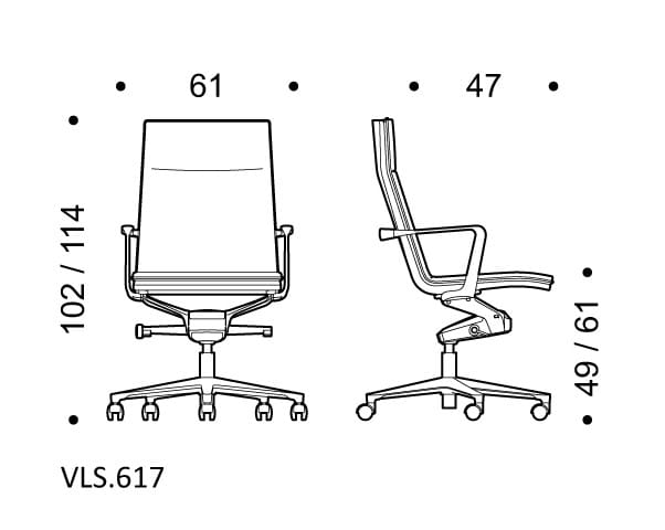 Тканевый поворотный операционный стул ICF Valea ARCH-00143232 - Вид №12