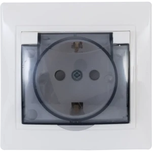 TDM ELECTRIC Розетка влагозащищенная с заземлением и защитными шторками 85591107