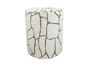 Круглый шерстяной пуф